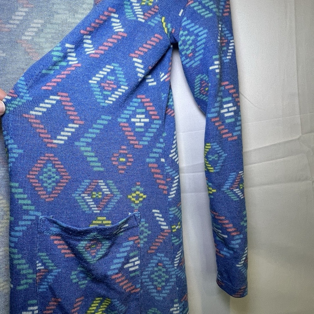 Lularoe Women's Light Blue Open‎ Front Light Weight Cardigan Long Sleeve Size 12 - Picture 4 of 5